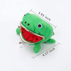 Anime Plush Frog Coin Bag Funny Headset Wallet Key Credit Card Holder Purse Cosplay Cartoon Anime Toy