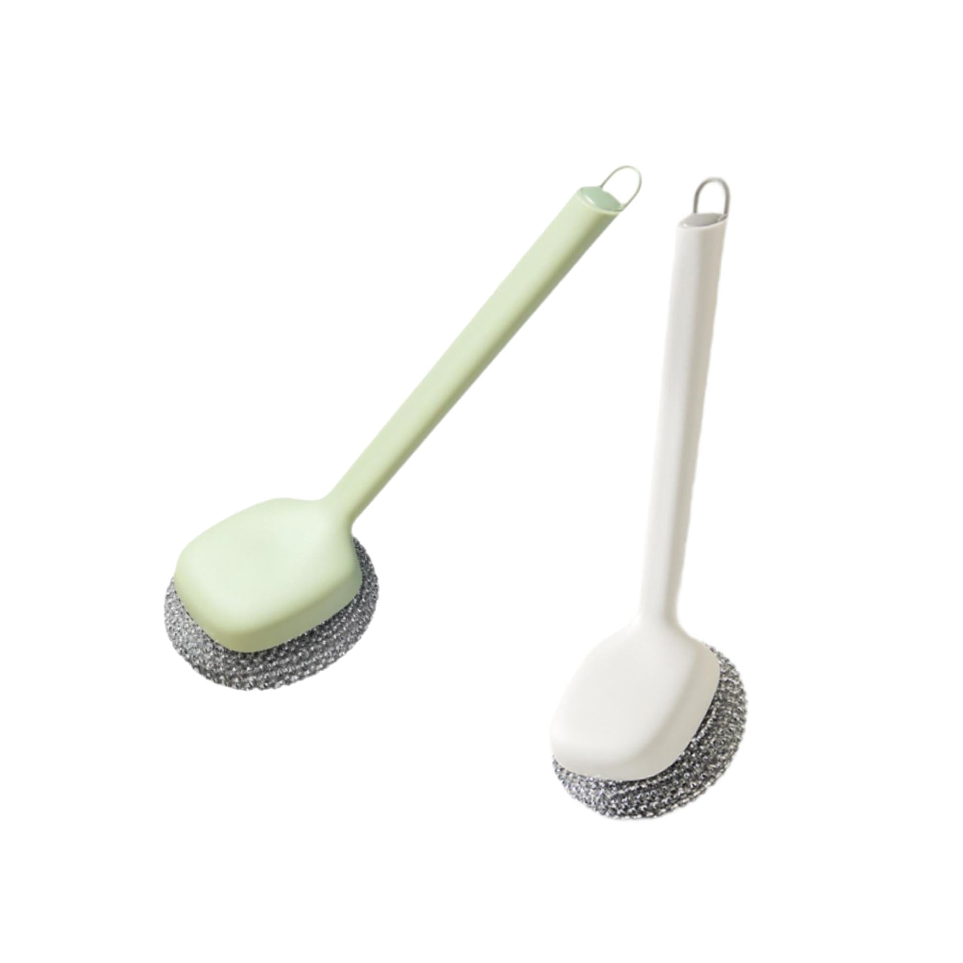 2PCS Dish Brush Dish Scrubber Multifuction Household Dishwashing Brush with Handle for Sink Pots Counter Utensils Countertop