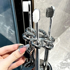 Bathroom Toothbrush Rack Flower Style Design Toothbrush Holder Ceramic Manual Toothbrush Base Toothbrush Storage Rack Teeth Brushes Holder