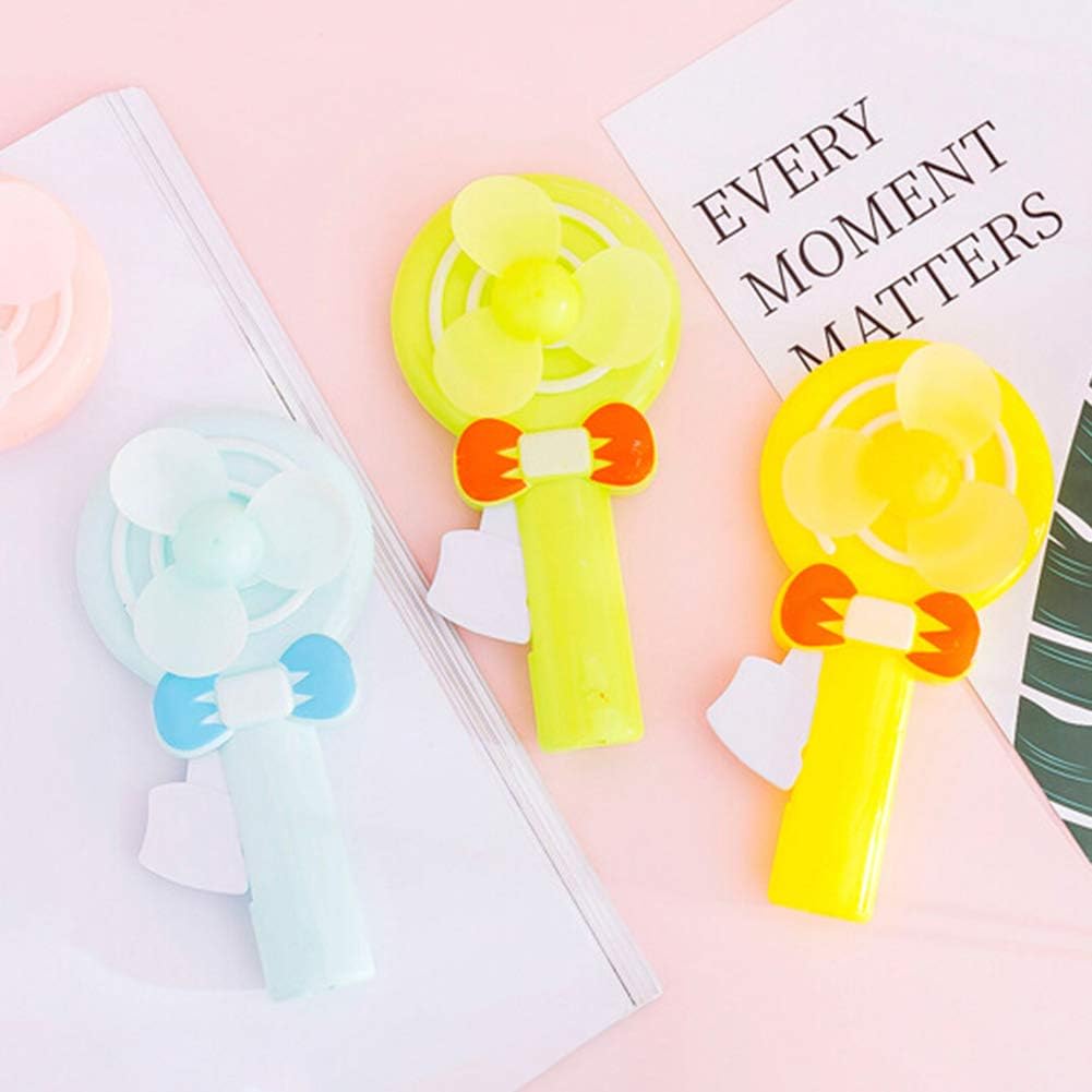 Handheld Face Fan, Cute Lollipop Handheld Manual Fan Mini Portable Hand Pressure Children Kids Toy - Random Color