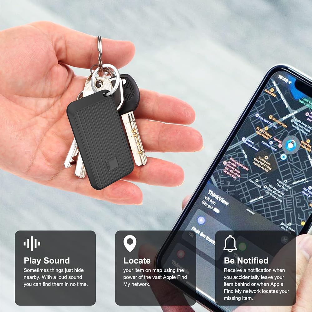 2 Pack, Work with Apple Find My, Mini Item Locators, Key Finders, Lightweight Bluetooth Trackers for USB Flash Drives, Bags, Belongings and Bicycles (Only for iOS)