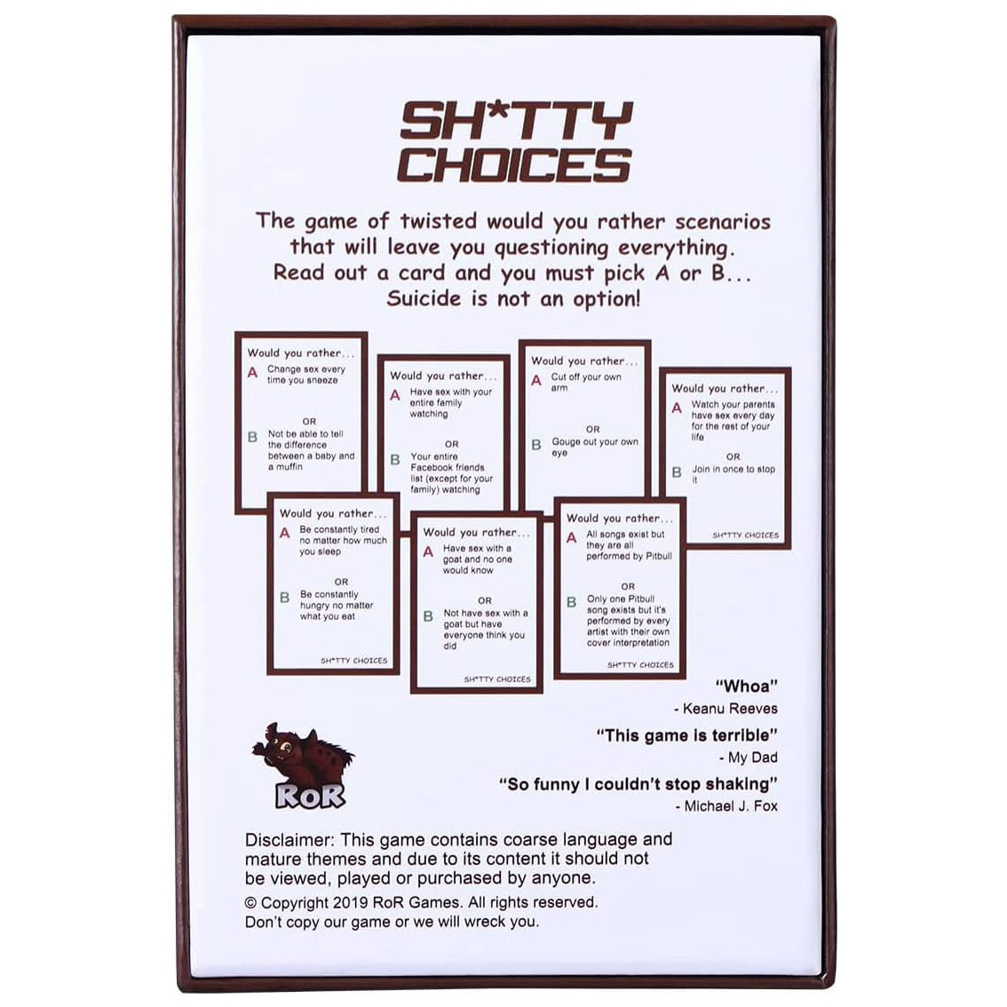 Shtty Choices Card Game Board Game Drinking Games for Family, Party Games English Version