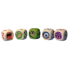 5pcs Ugly Monster Dice, Monster Resin Dice Set for Cocktails Party, Monster Movies Decorative Dicelings, Role Playing Dice, Funny Monster Face Dice Ornaments