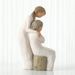 Loving My Mother, Here for You, as You've Always Been for me, Expresses Caring Relationship Between Adult Daughter and Mother, Remembrance of one Much Loved, Sculpted Hand-Painted Figure