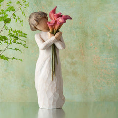 Like Our Friendship, Vibrant and Ever-Constant, A Gift to Celebrate Friendships, or for Those Who Love Flowers, Sculpted Hand-Painted Figure