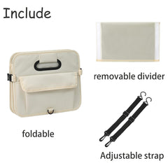 Car Trunk Organizer Car Storage Organizer Collapsible Multi Compartment Car Organizer Adjustable Straps Car Organizer for SUV