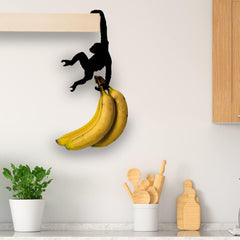 Unique Banana Holder Balance Hook - Magic Hook for Hanging Plants Jackets Keys or Stylish Purse Hanger - Perfect for Kitchen Dorm Room Bedroom and Entryway for Home or Office (Chimp)