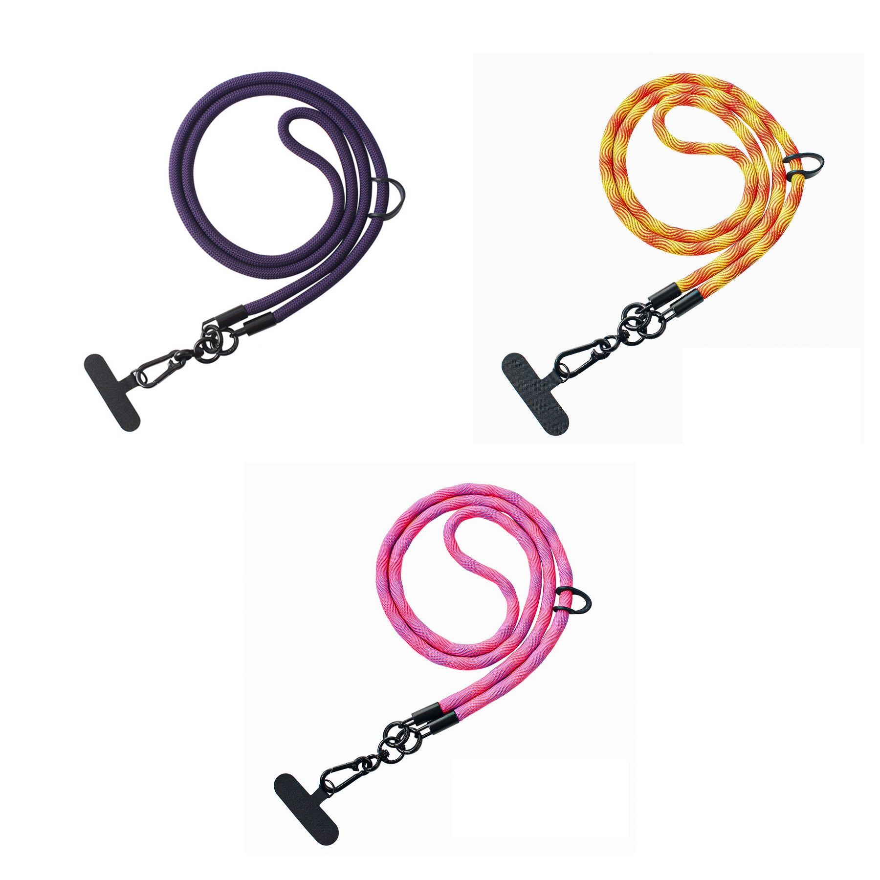 Mobile phone lanyard 8mm thick can anticline body braided mobile phone rope anti-loss sling