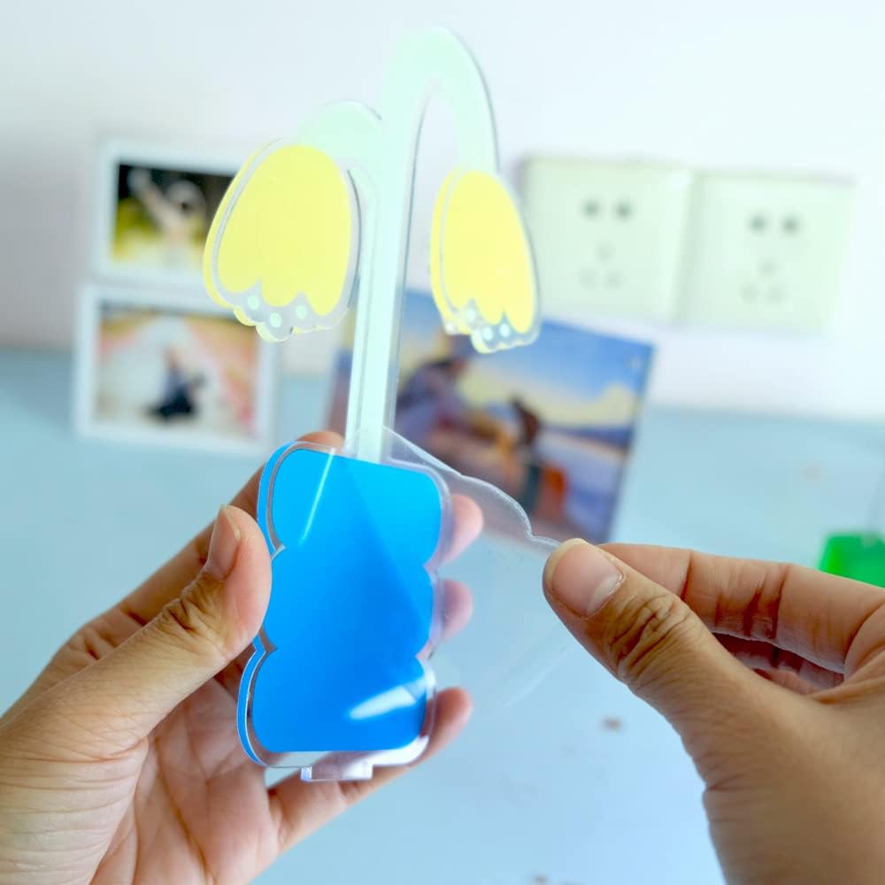 Acrylic note clip Bear rabbit multi-functional soft vertical message folder Photo folder decoration