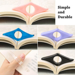 Book Page Holder for Reading, 5 Pcs Cute Acrylic Thumb Book Holder, Thumb Ring Book Accessories for Read