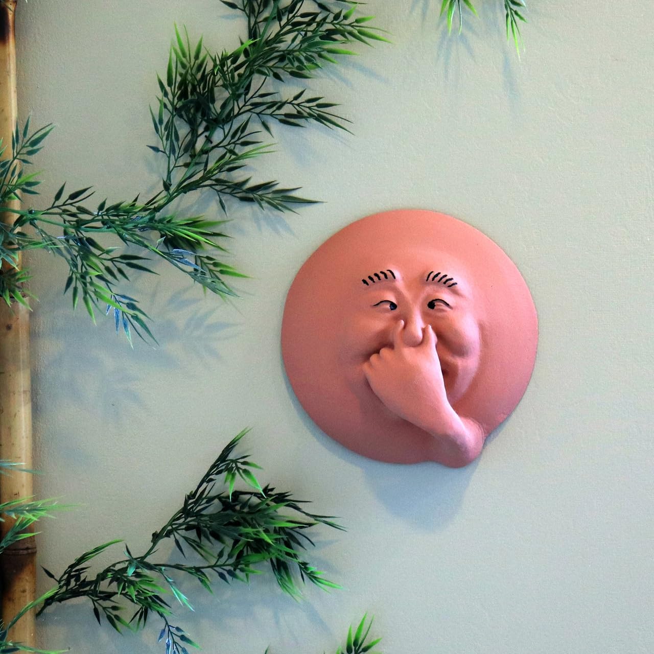 Smelly Face Sam | Funny Wall Bathroom Art Decor | Humorous Sculpture & Novelty Gift