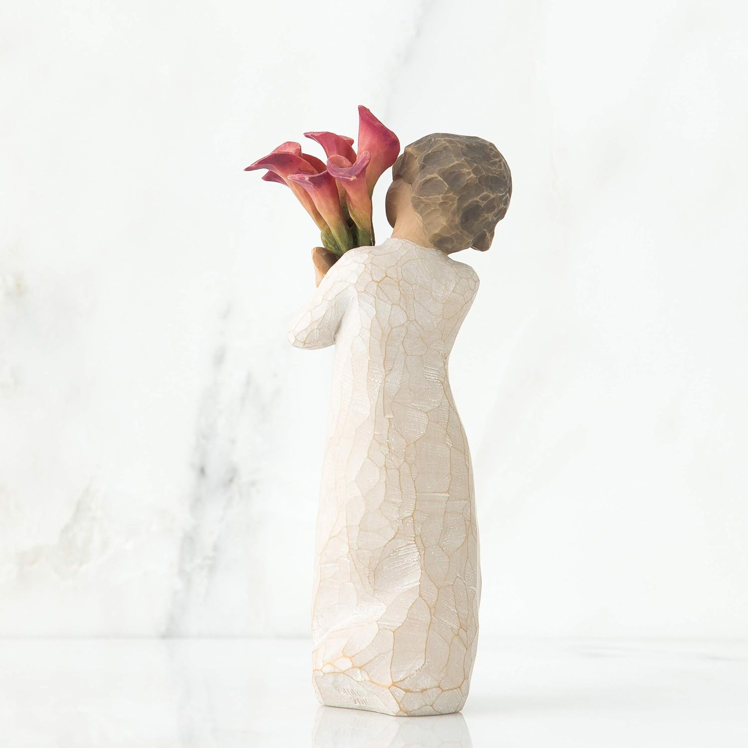 Like Our Friendship, Vibrant and Ever-Constant, A Gift to Celebrate Friendships, or for Those Who Love Flowers, Sculpted Hand-Painted Figure