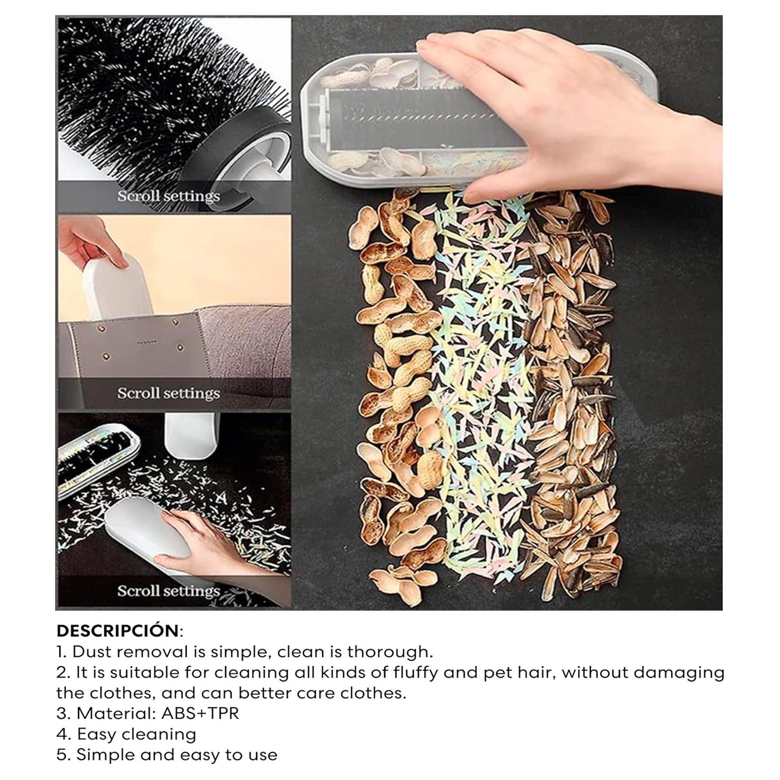 Cleaning Brush for Couch - Bed - Seat - Carpet - Furniture Hair Dust - Brush Pet Hair Removal - Brush Clothes Clean Tools