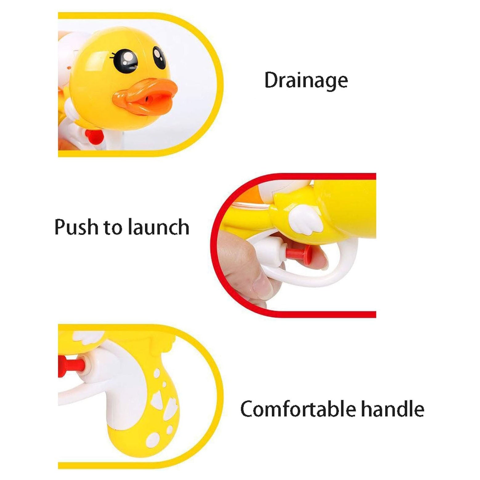 Summer Kids Little Yellow Duck Water Guns Toys Classic Outdoor Beach Water Pistol Blaster Water Guns Toys For Childrens Games