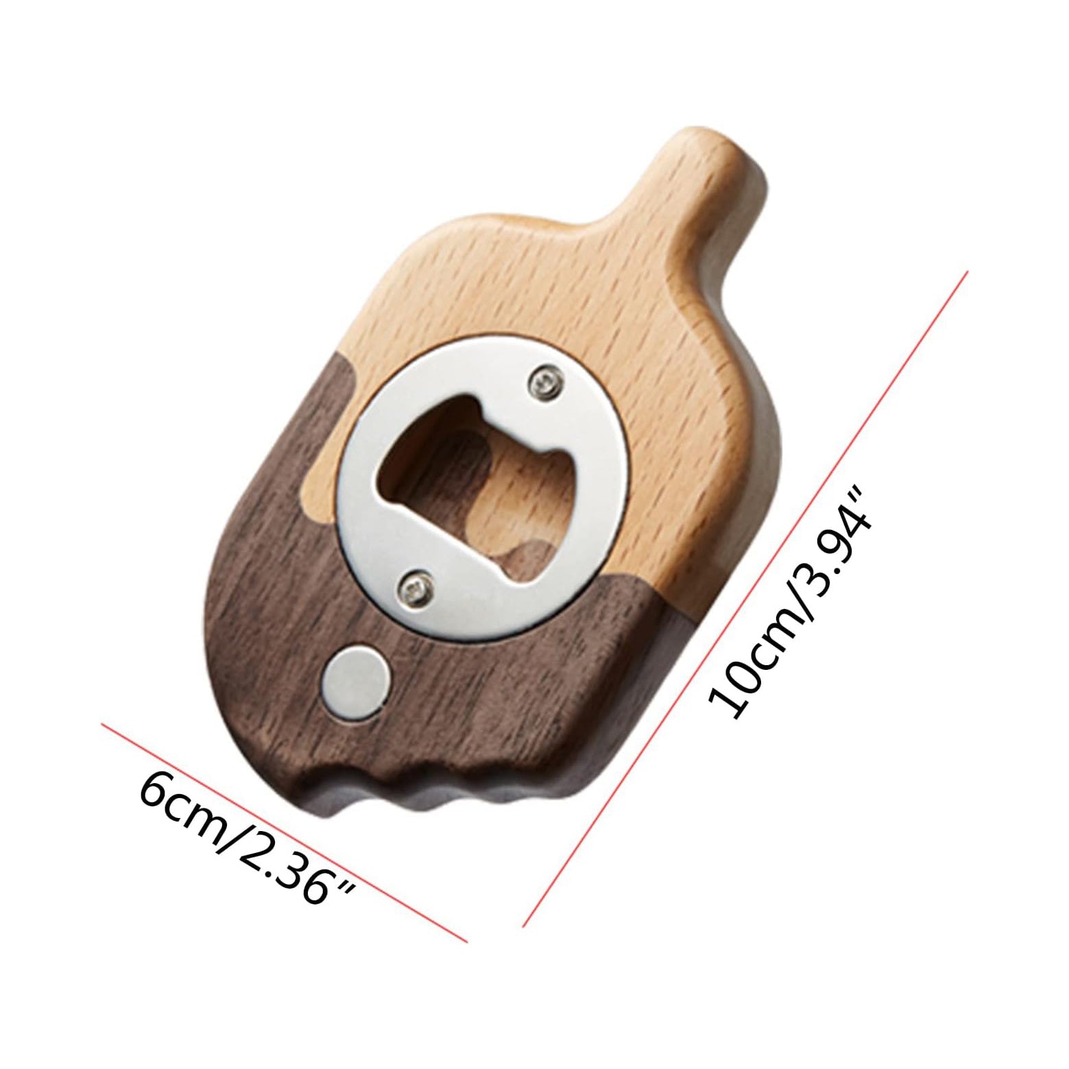 Ice Cream Shaped Bottle Openers Multifunction Beer Bottle Openers Fridge Openers Kitchen Gadgets Wood & Metal Material Beer Bottle Opener