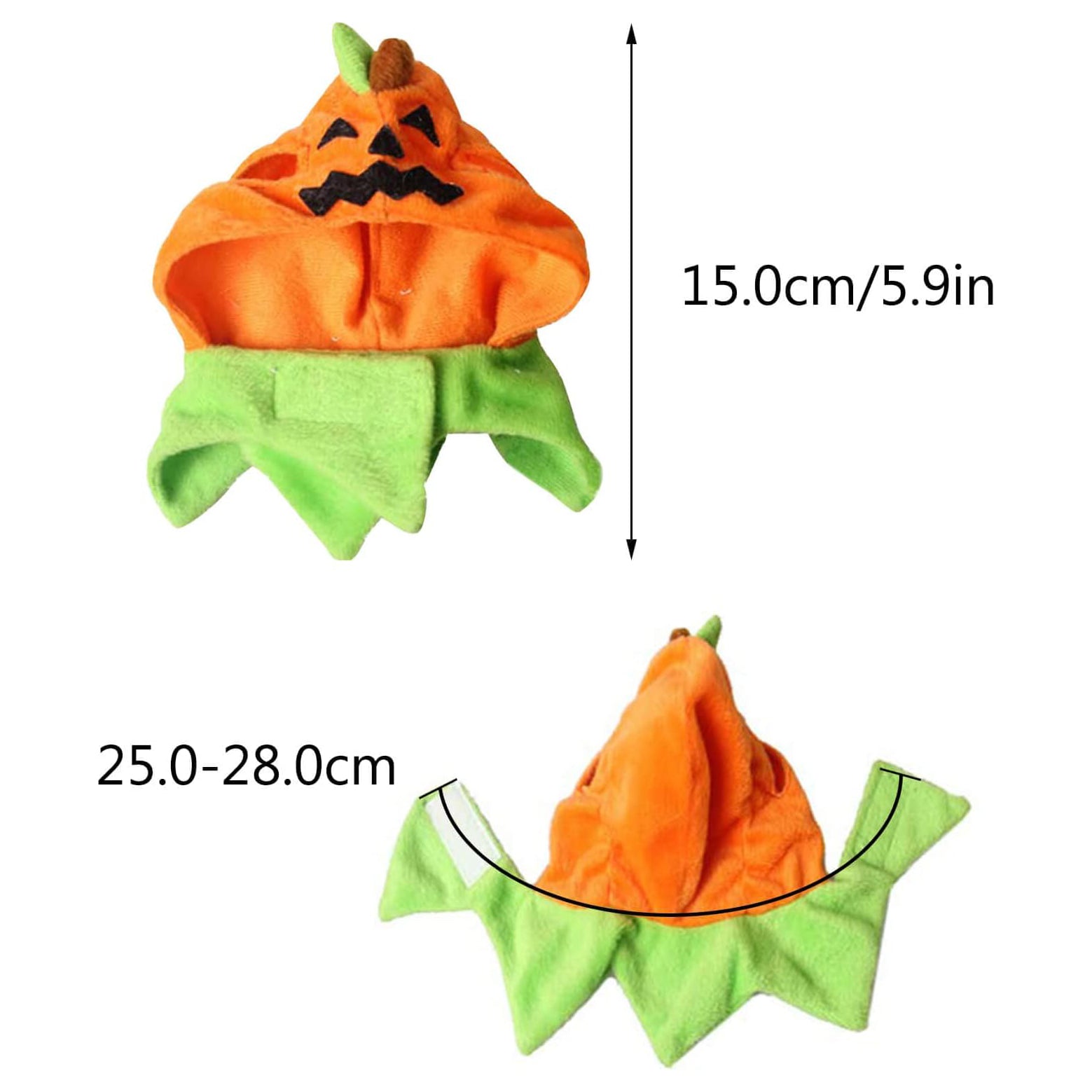 Halloween Pumpkin Cat Hat Cat Cosplay Costume Cap Kitty Cat Collar Costume