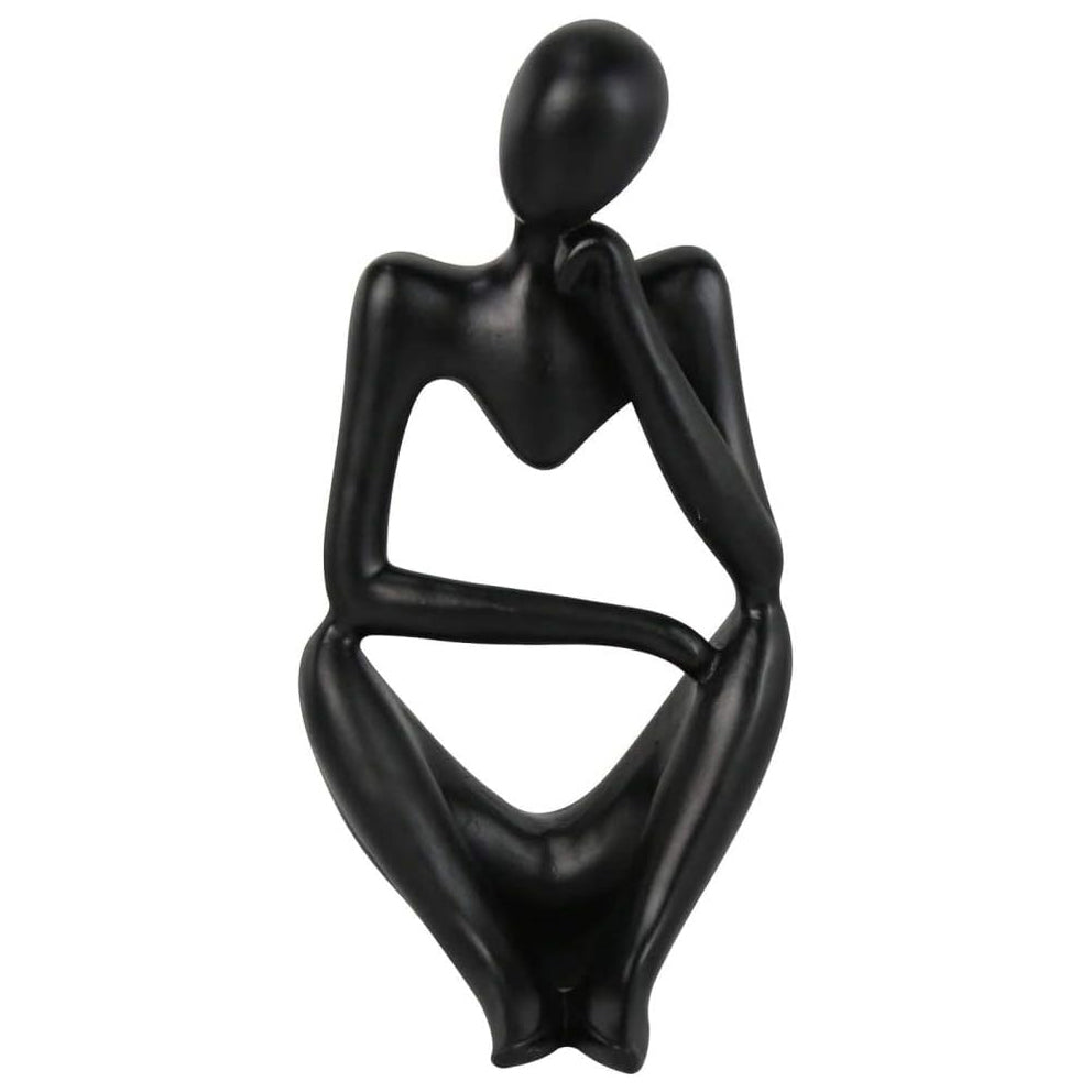 Thinker Statues and Sculptures, Resin Thinker Statue Ornaments, Abstract Style Sculptures, Housewarming Gifts, Housewarming Decorations, Living Room Dining Desk Decorations(Black Right, Small)