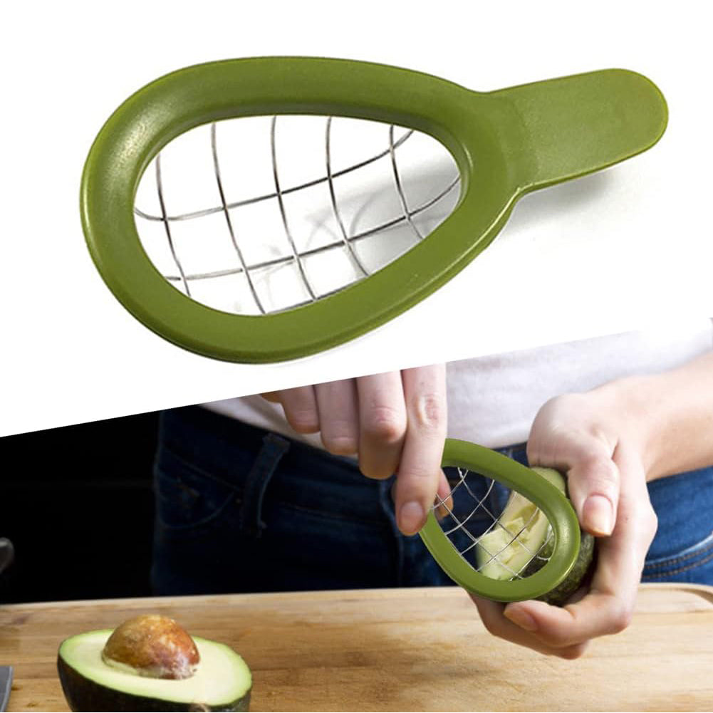 Avocado Cutter,Stainless Steel Avocado Cube Maker,Cuber Dicer Tool, Fruit Avocado Slicer, Kitchen Gadgets Tool,One Size Dicing Fruit Salad Kitchen Gadget Tool