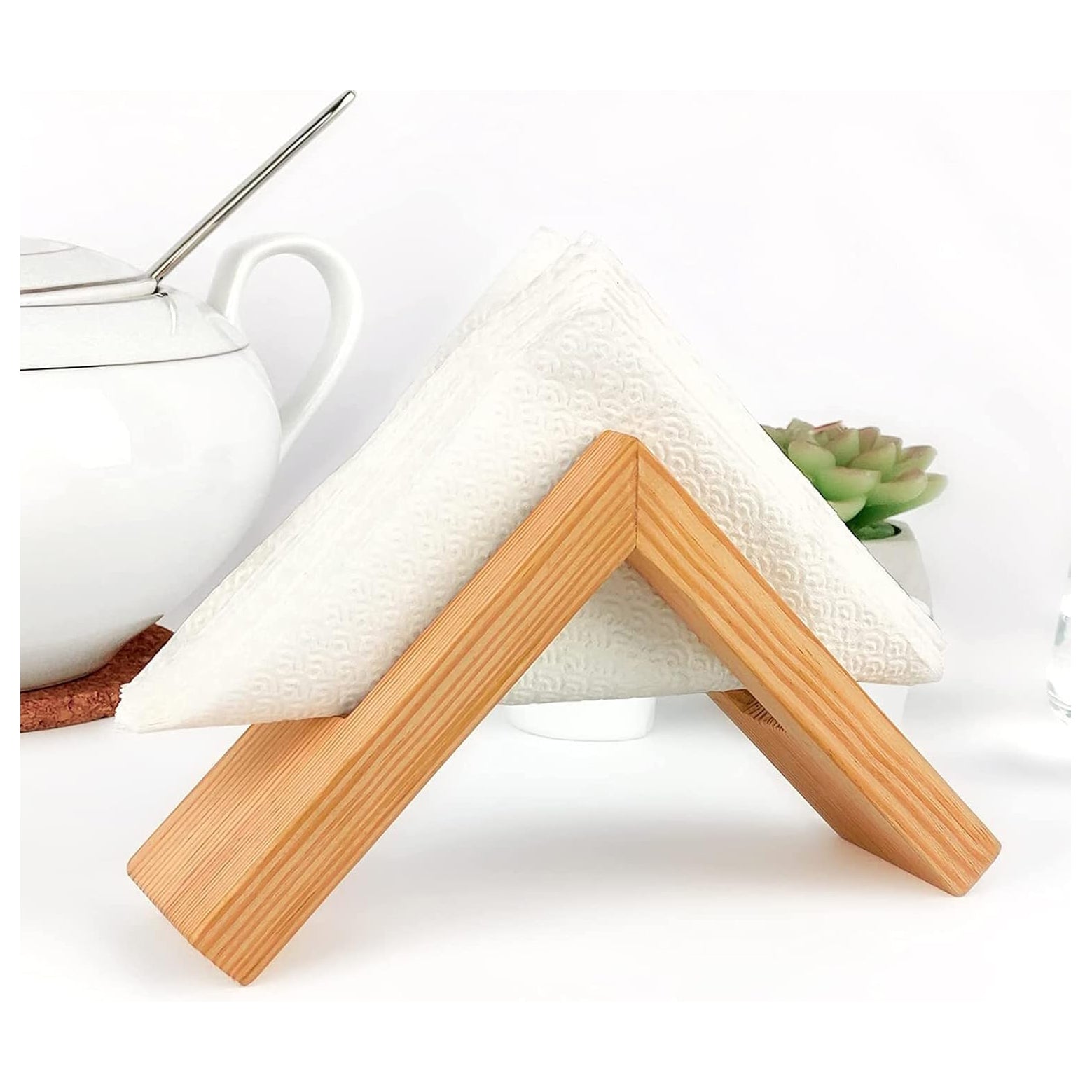 Wooden Napkin Holder, Restaurant Tissue Paper Holder for Kitchen Table Office Bedroom Restaurant Cafe Vintage Home Bar