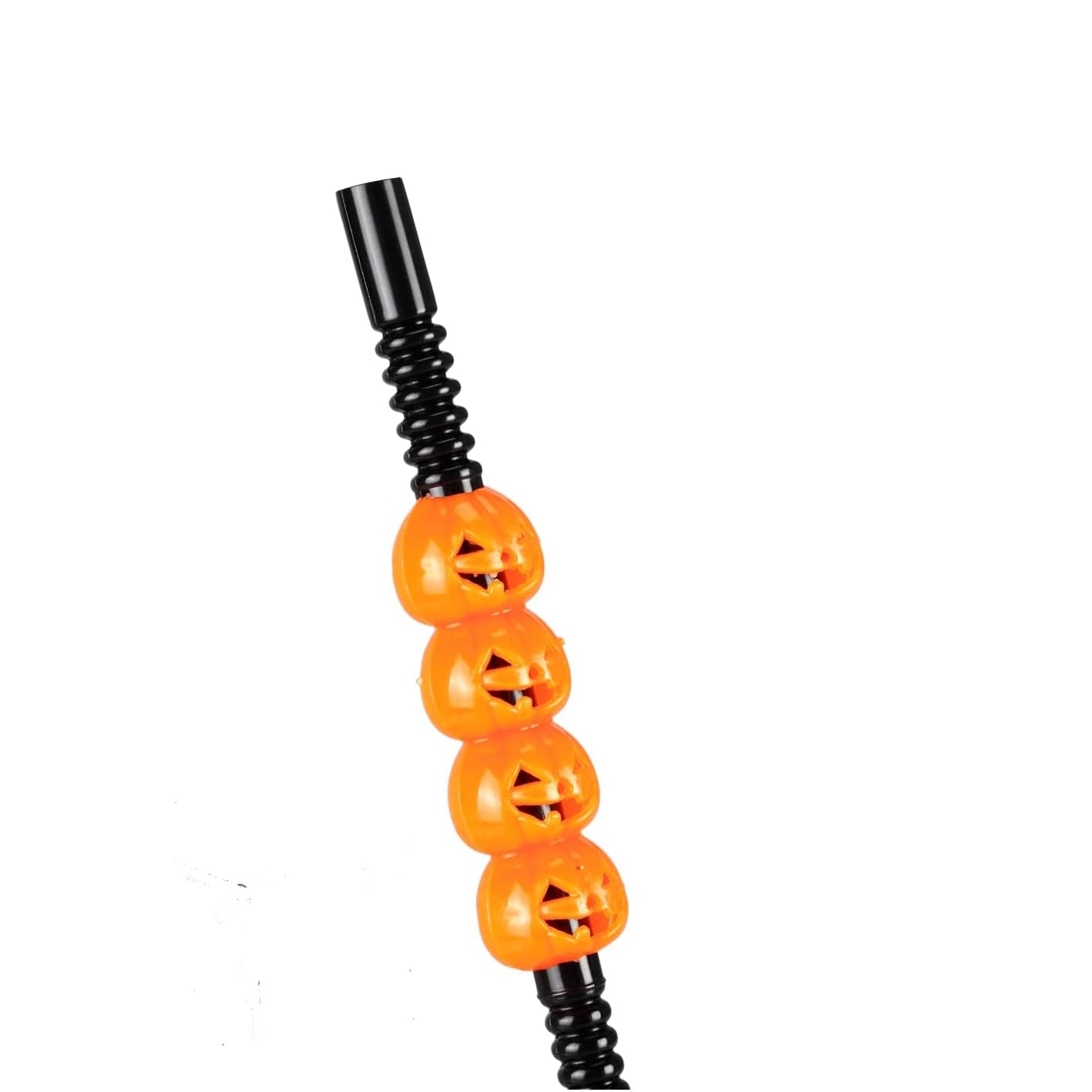 Halloween Pumpkin Straws,Halloween Party Straws,Halloween Drinking Straws,Halloween Party Favors Decorations Supplies,Pack of 5