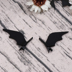 6 Pieces Bat Hair Clips Halloween Bat Wings Hair Clips Devil Wing Hair Barrettes Black Horror Hairpins Goth Accessories for Party Cosplay Props