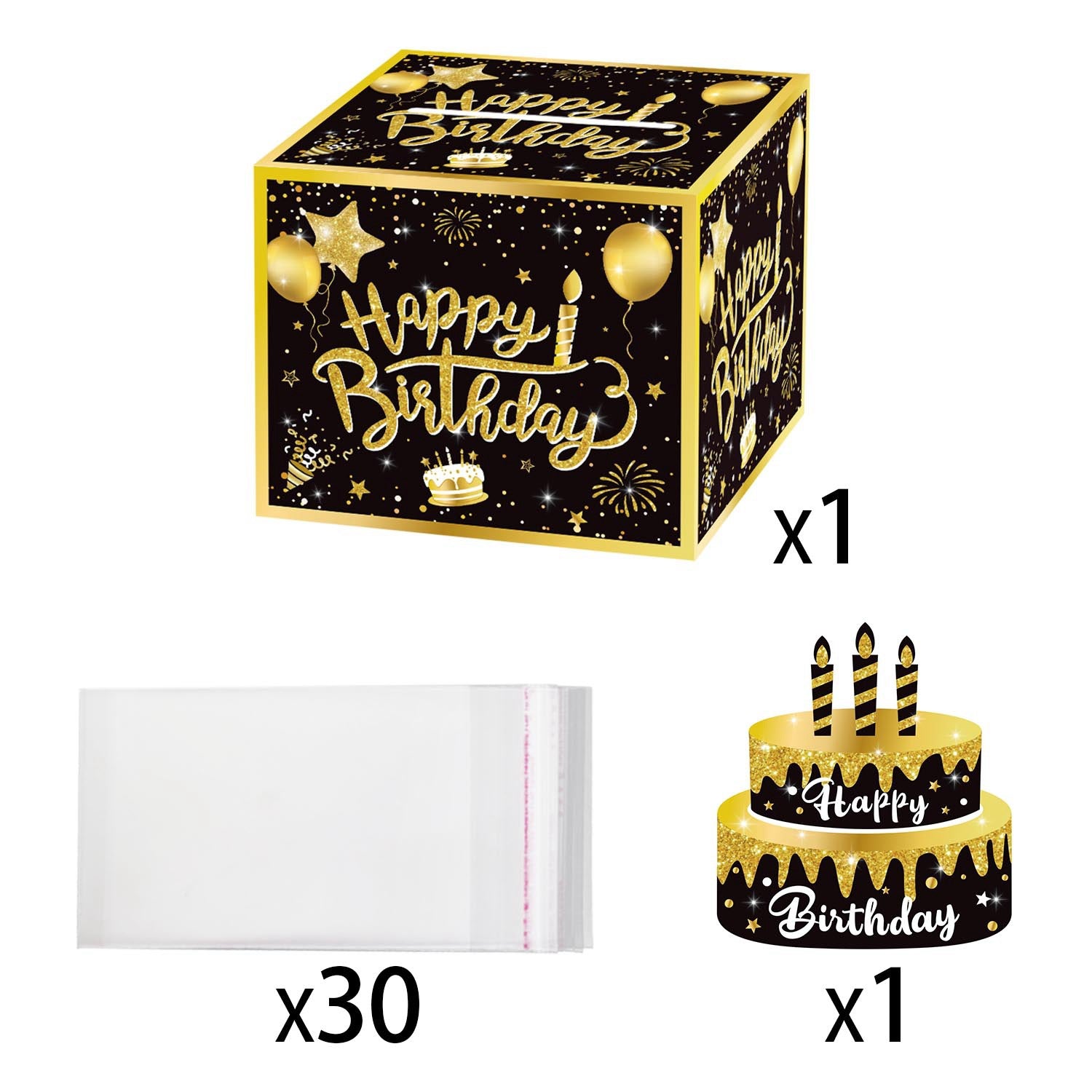 Money Box with Pull Out Birthday Card and Bags - A Fun Way to Gift Cash for Birthdays