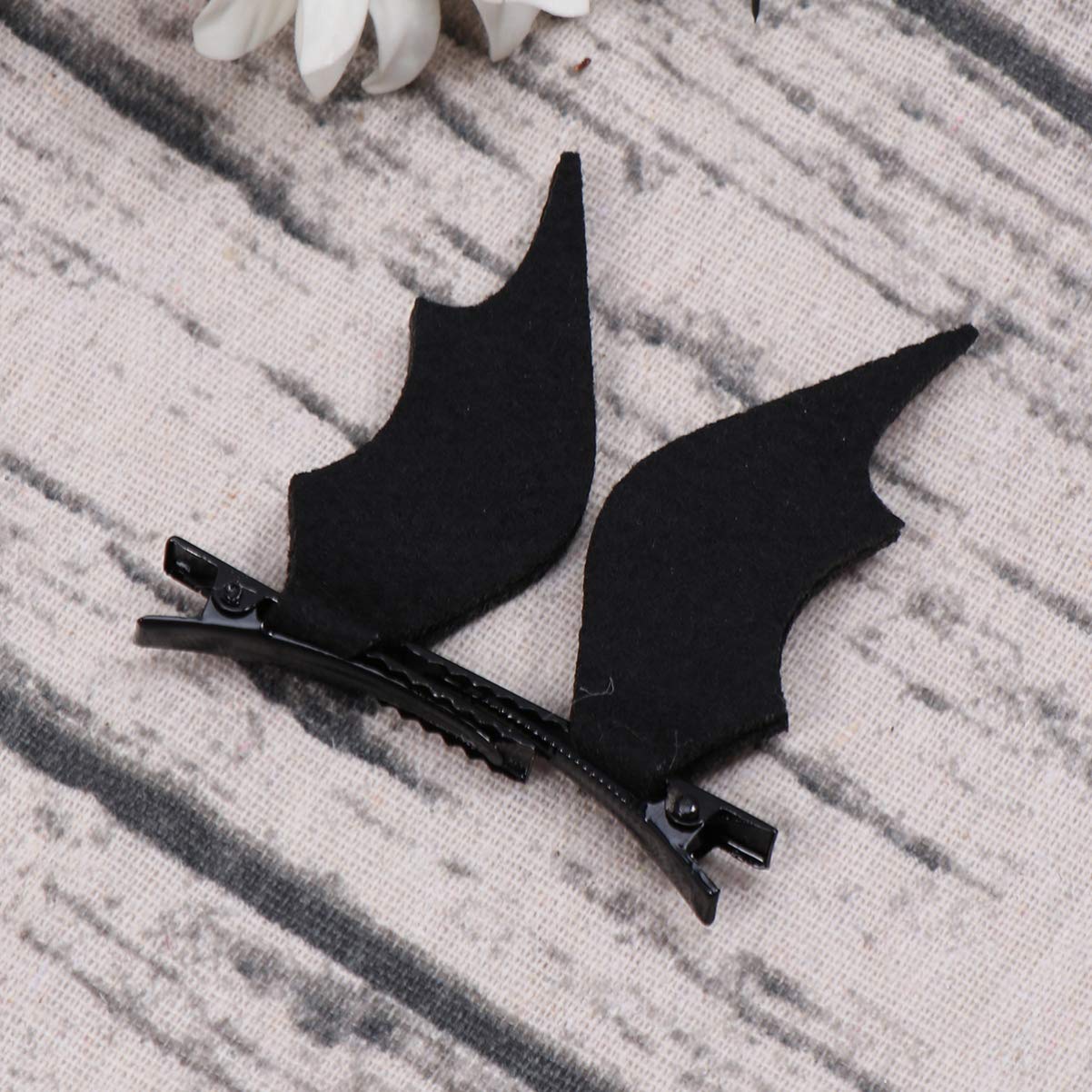 6 Pieces Bat Hair Clips Halloween Bat Wings Hair Clips Devil Wing Hair Barrettes Black Horror Hairpins Goth Accessories for Party Cosplay Props