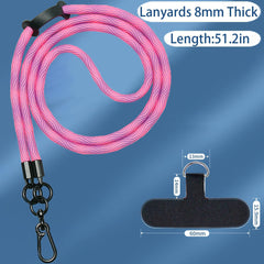 Mobile phone lanyard 8mm thick can anticline body braided mobile phone rope anti-loss sling