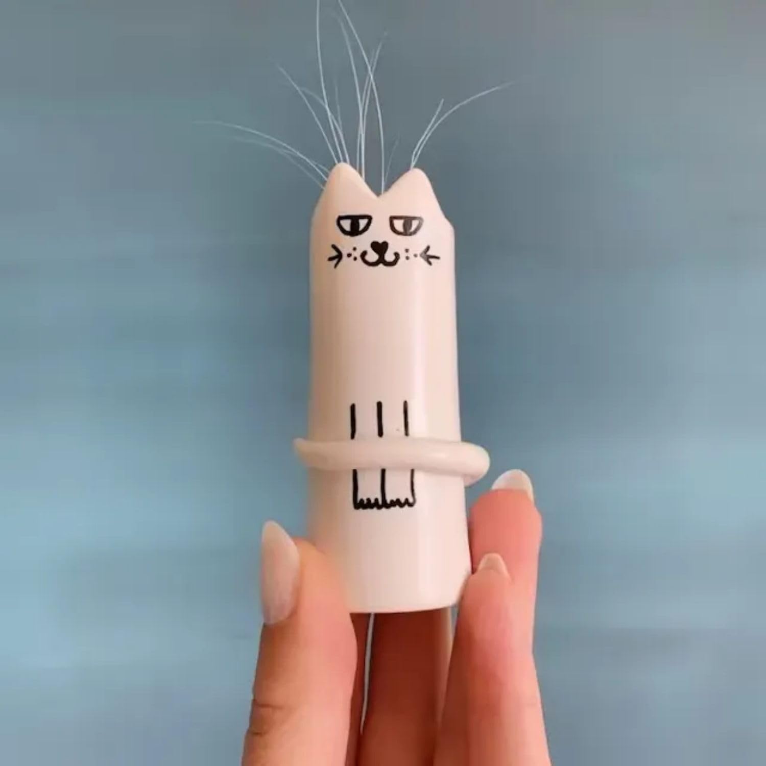 Cat Tiny Vase, Mini Handmade Whiskers Vase, Unique Handpainted Vase Decor, Cat Tiny Modern Vase for Modern Home Decor, Cute Cat Vase Home Decoration, Cat Lover Gift (White,1pc)