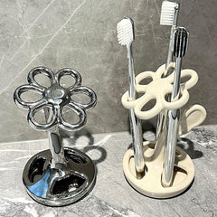 Bathroom Toothbrush Rack Flower Style Design Toothbrush Holder Ceramic Manual Toothbrush Base Toothbrush Storage Rack Teeth Brushes Holder