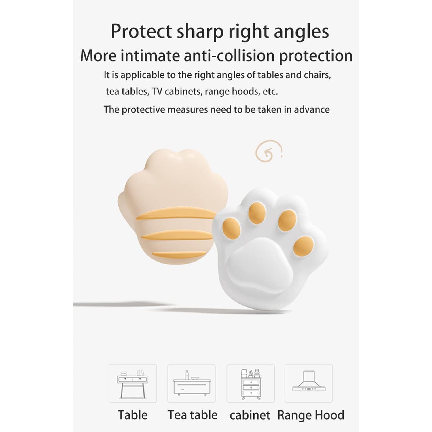 Table Corner Protector for Baby Protectors Guards Furniture Corner Guard Edge Safety Bumpers Baby Proof Bumper Cute Silicone Cartoon Shape 4-Pack