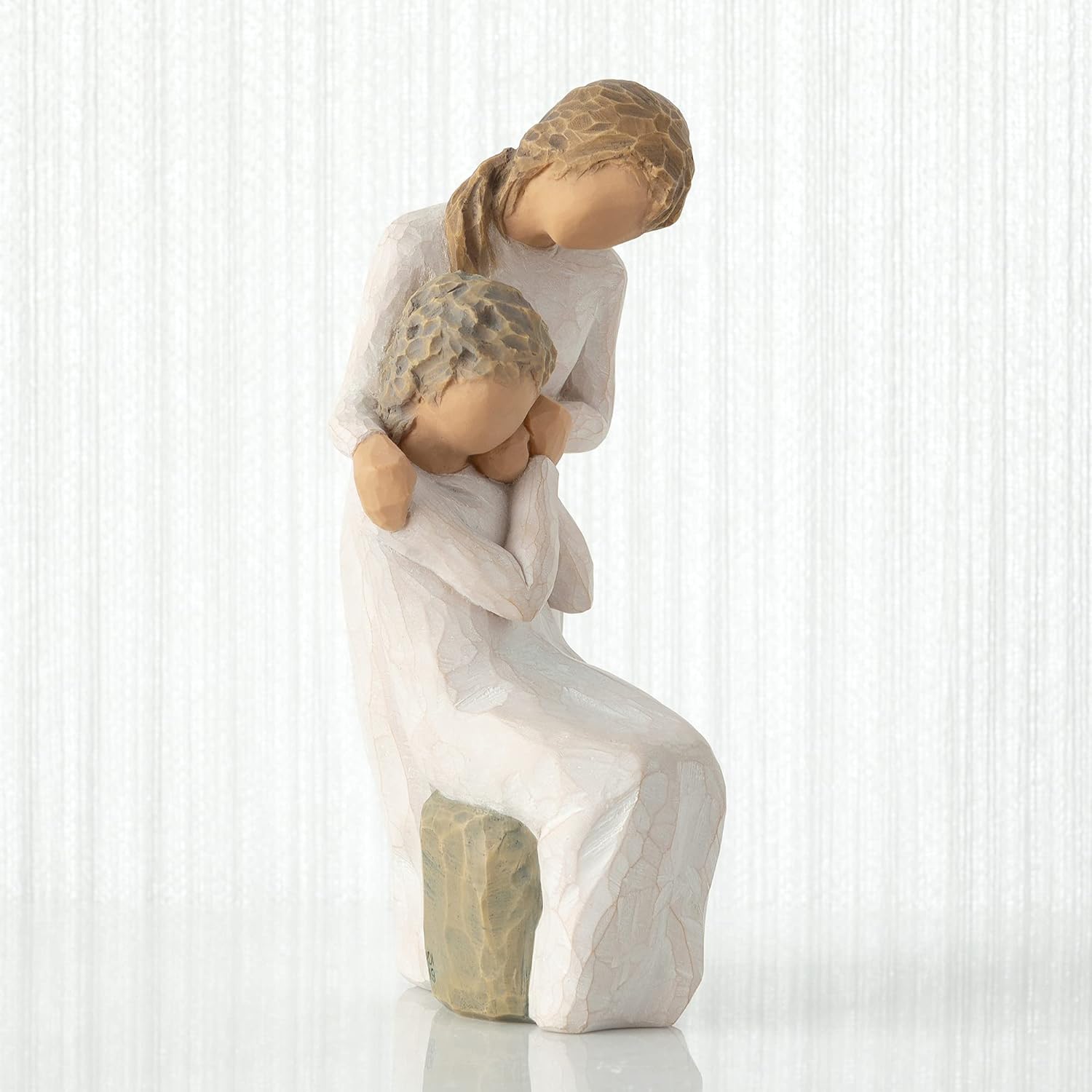 Loving My Mother, Here for You, as You've Always Been for me, Expresses Caring Relationship Between Adult Daughter and Mother, Remembrance of one Much Loved, Sculpted Hand-Painted Figure