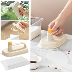 Reusable Magic Cleaning Brush, with 50 Pcs Disposable Strong Cleaning Cloth, Strong Dirt Removal Brush, Kitchen Cleaning Artifact, Kitchen Stove Cleaning Tool