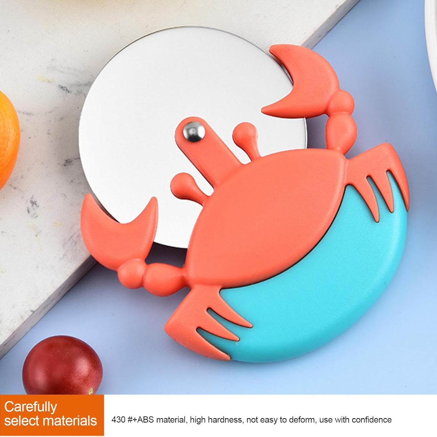 Cute Pizza Slicer, Funny Pizza Cutter Wheel, Cartoon Crab Pie Slicer, Large Blades Non-slip Rustproof, Pasta and Pizza Tools for Pizzas Cakes Pancakes Pastry Bread Pies