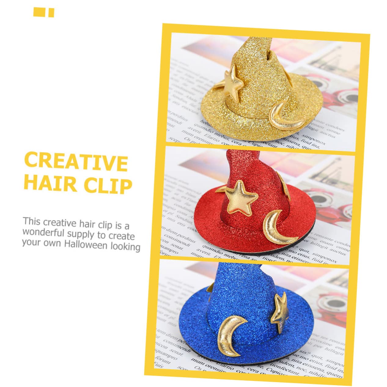 20 Pcs Halloween Hair Clips Mini Witch Hat Clip Halloween Barrettes Little Girl Mini Top Hats Mini Witch Hats Makeup Hair Clips Blue Decor Hair Clasp Outdoor Women's Hairpin Clotha