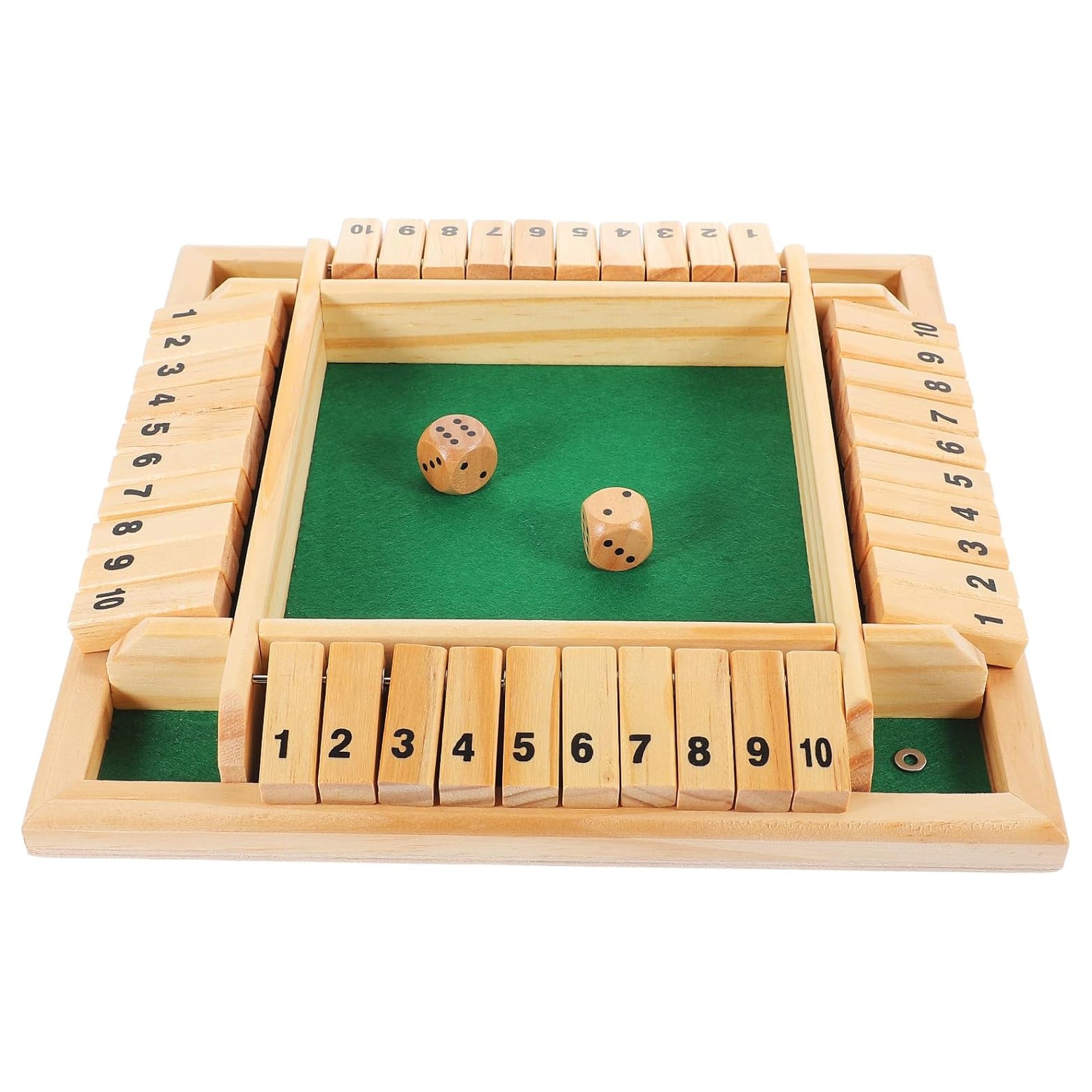 Wooden Four-sided Flop Games Digital Wooden Board Game Parent-Child Board Game Educational Toys for Kids