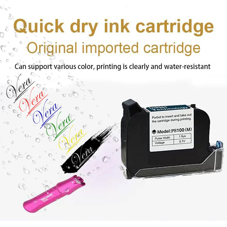 Upgraded Mini Inkjet Printer for All Materials PC11 Plus, 25 Languages & Quick-Drying Ink Cartridge, Portable Pocket Marking Device for Date Time Barcode Logo Qrcode Batch Number Image Icons