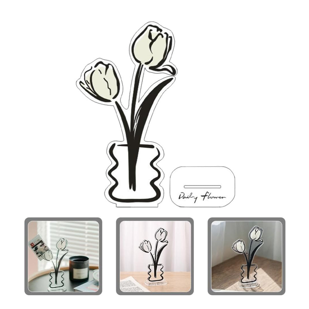 Picture Holder Clip Picture Display Holder Clip Postcard Stand Clip Photo Holder Clip Memo Display Holder Clip Postcard Display Stand Memo Holder Acrylic Memorandum Tulip