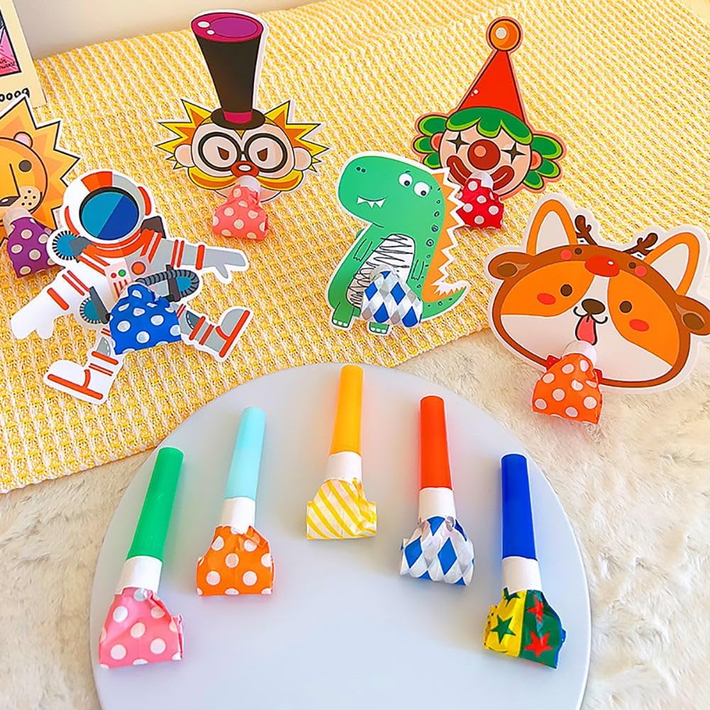 Children's birthday party cartoon roll whistles trumpet blow roll props