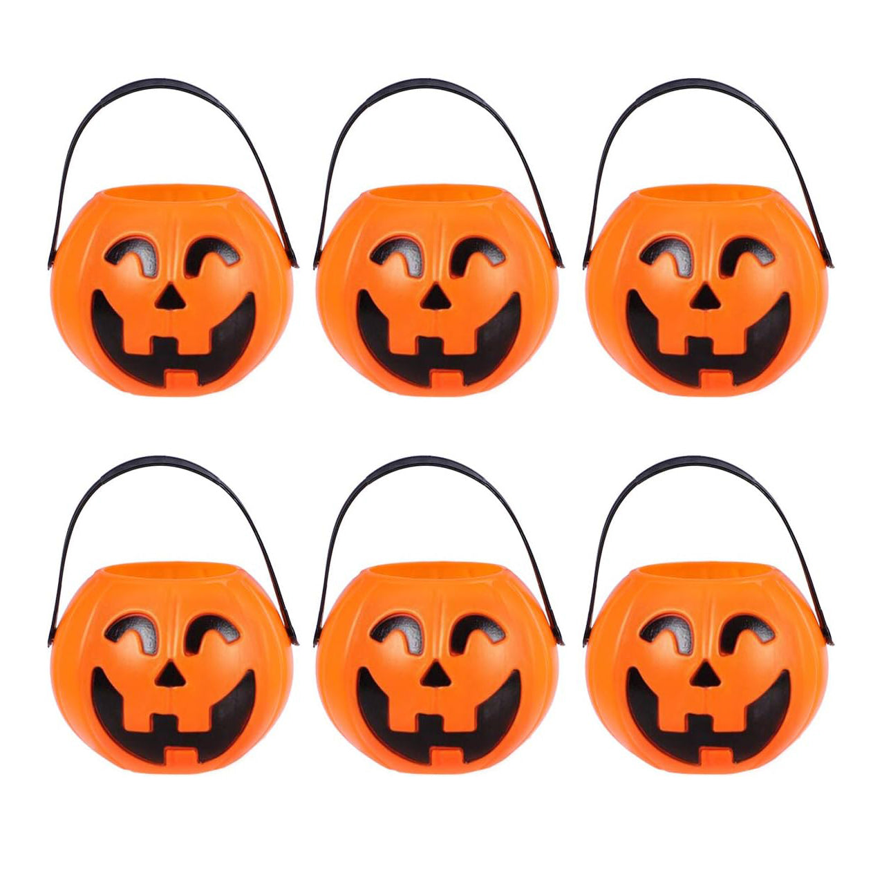 Halloween Candy Bucket/Pumpkin Bucket Portable Basket/Rick or Treat Bucket for Children/18 Halloween Party Decorative Supplies