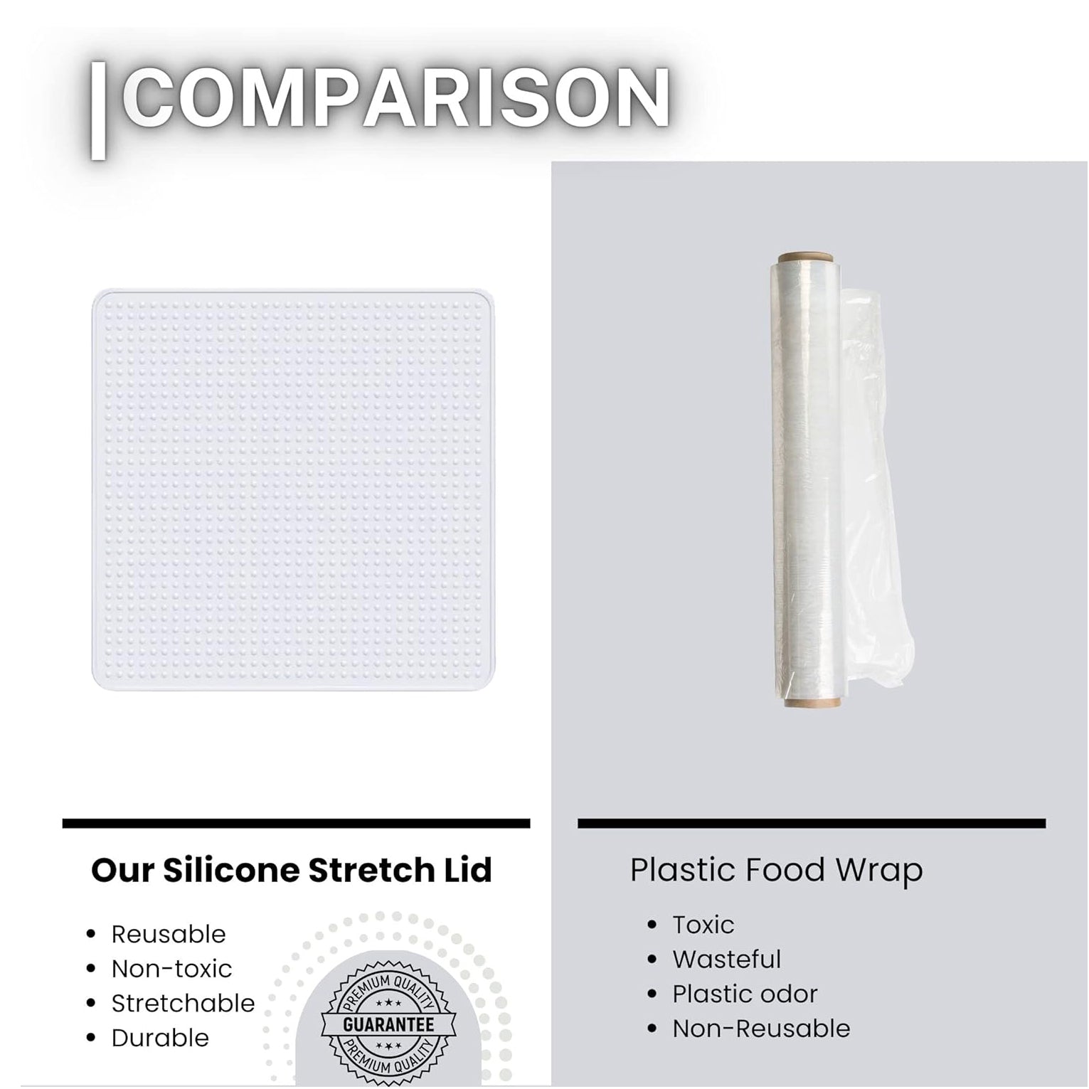 Silicone Reusable Microwave Food Cover | Food Storage Silicone Lids | Plastic Wrap For Food | Microwave Splatter Cover | Dishwasher Safe, BPA Free, Non Toxic Kitchen Gadgets