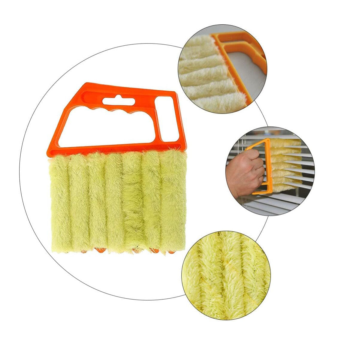 2PCS Blinds Brush Window Blind Cleaner Duster Brush Cleaning Brushes for Household Use Hand Window Shades for Home Window Blinds Dust Cleaner Venetian Blinds Fiber Washable