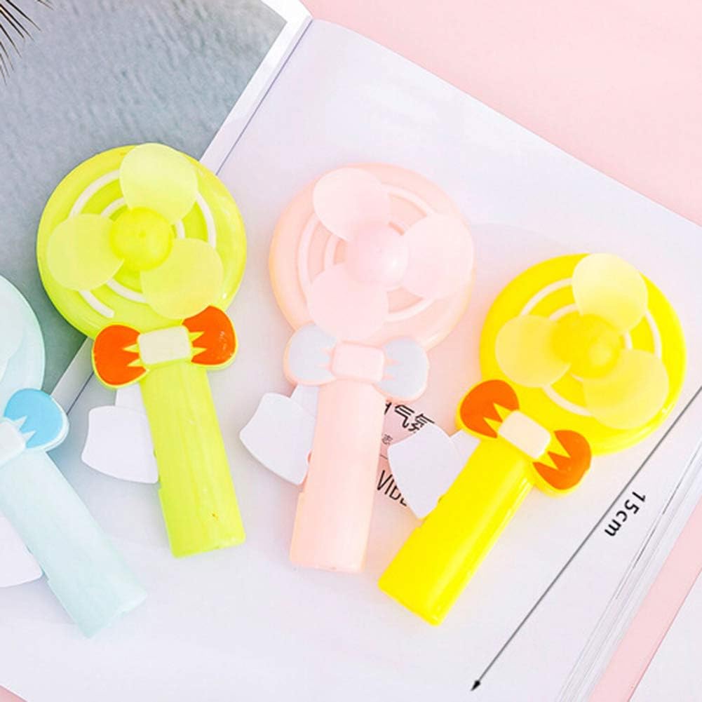 Handheld Face Fan, Cute Lollipop Handheld Manual Fan Mini Portable Hand Pressure Children Kids Toy - Random Color