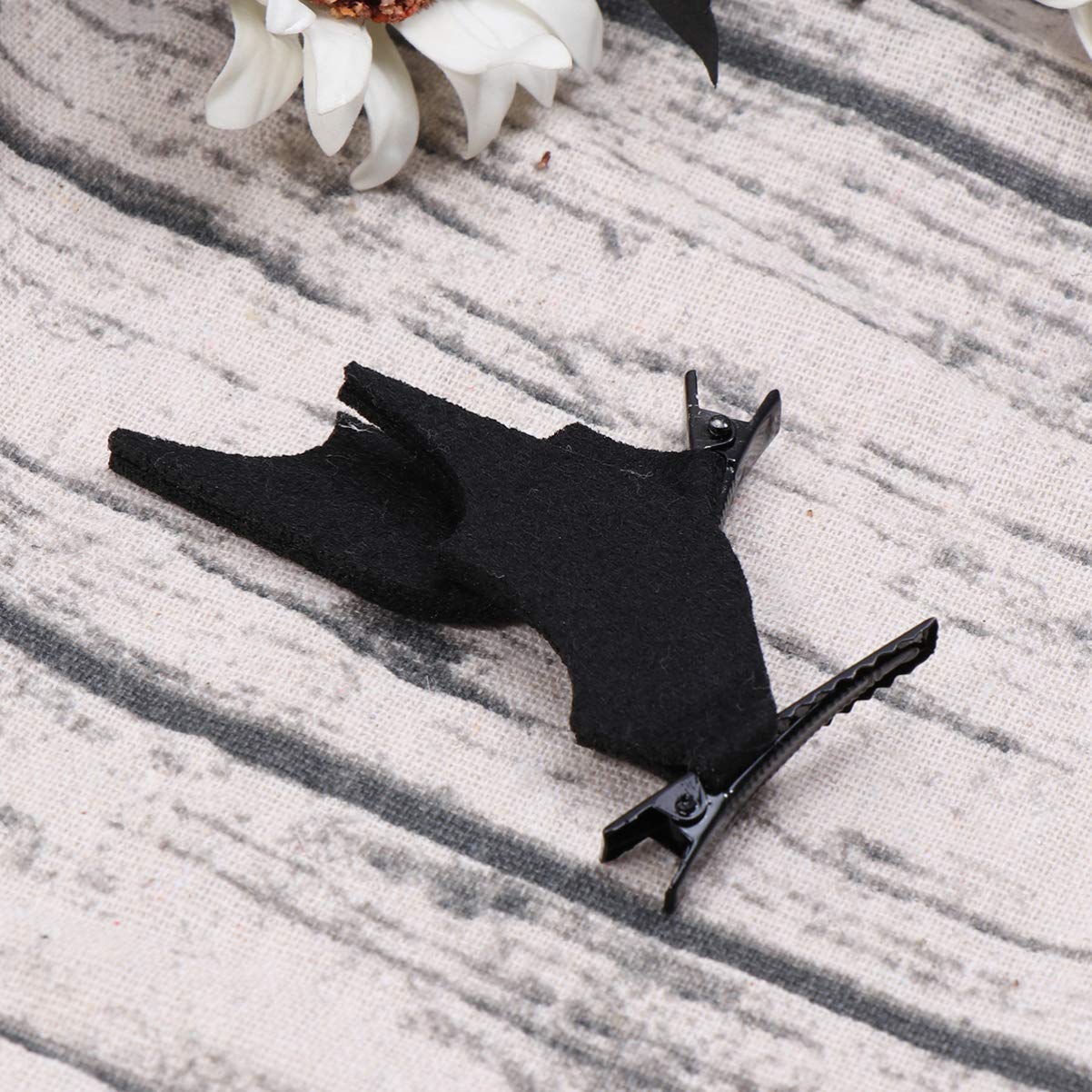 6 Pieces Bat Hair Clips Halloween Bat Wings Hair Clips Devil Wing Hair Barrettes Black Horror Hairpins Goth Accessories for Party Cosplay Props