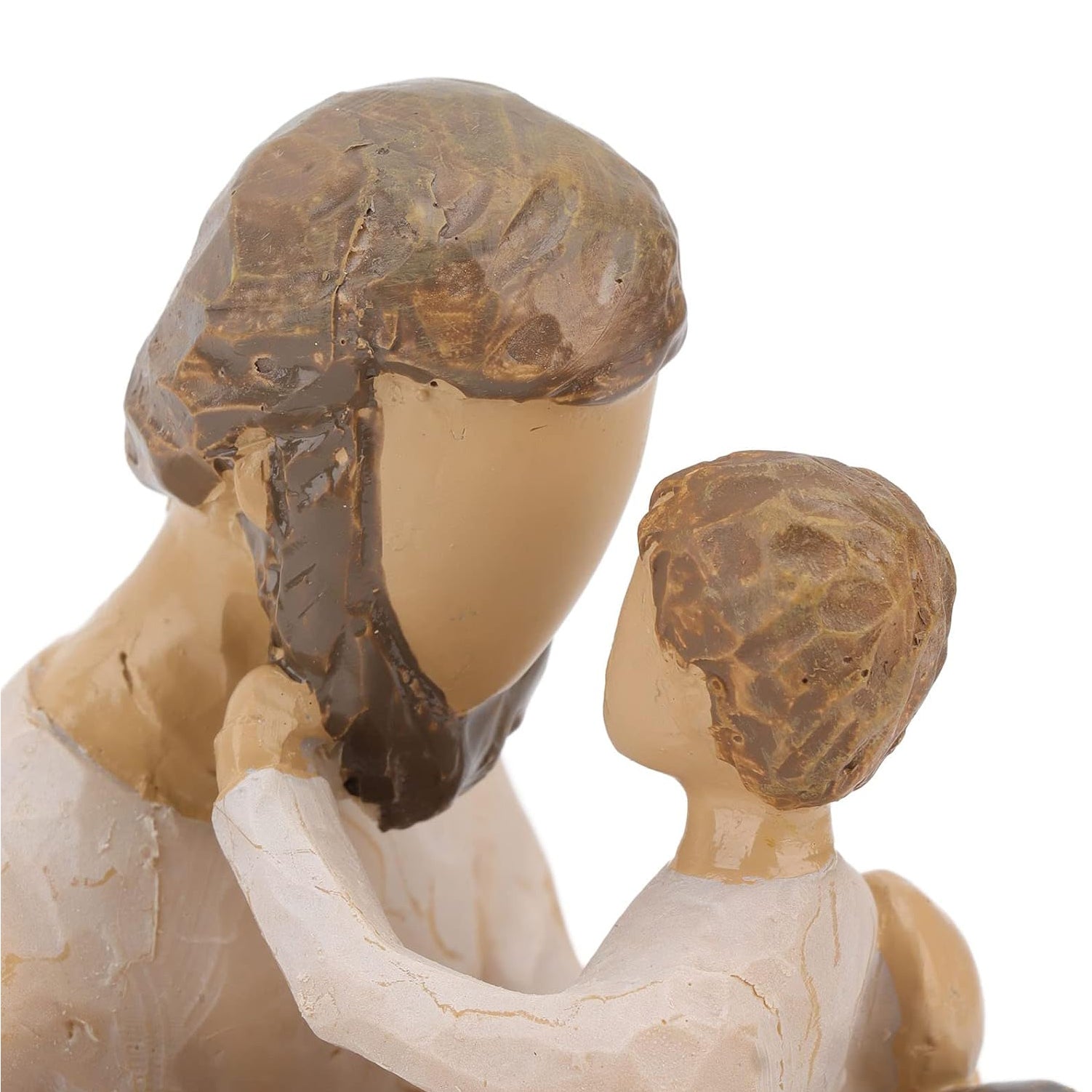 Father and Son Statue, Lifelike Appearance Family Figurine Exquisite Craftsmanship Father and Child Figurine Sturdy Resin Material Hand Painted and Sculpted Figurine