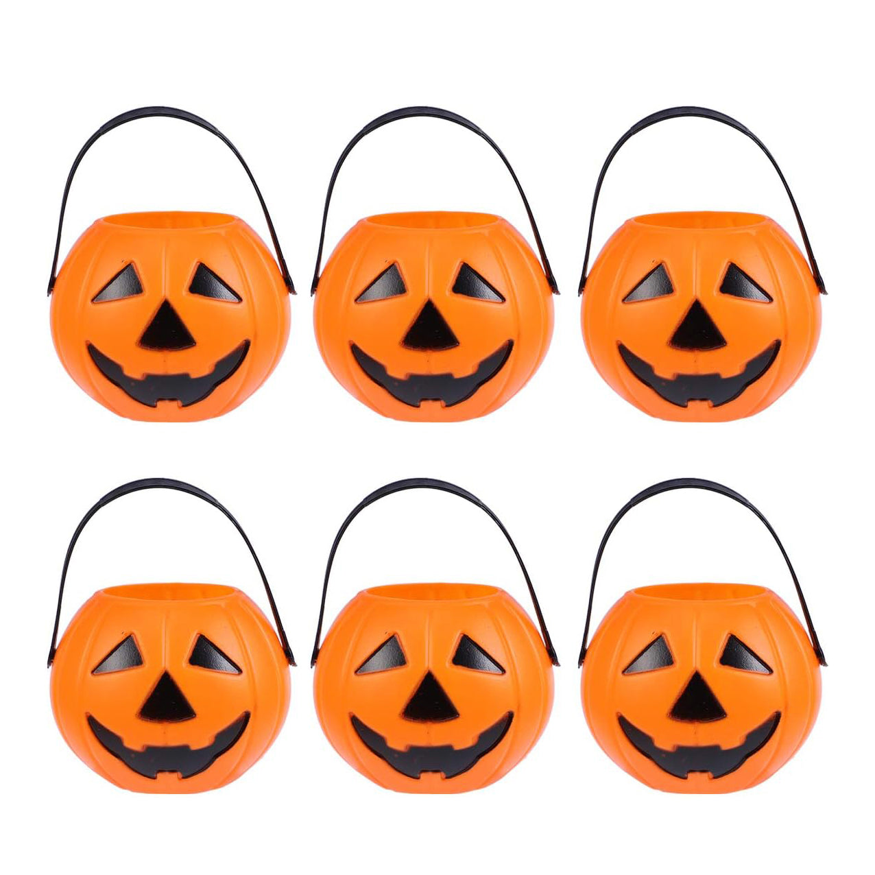 Halloween Candy Bucket/Pumpkin Bucket Portable Basket/Rick or Treat Bucket for Children/18 Halloween Party Decorative Supplies