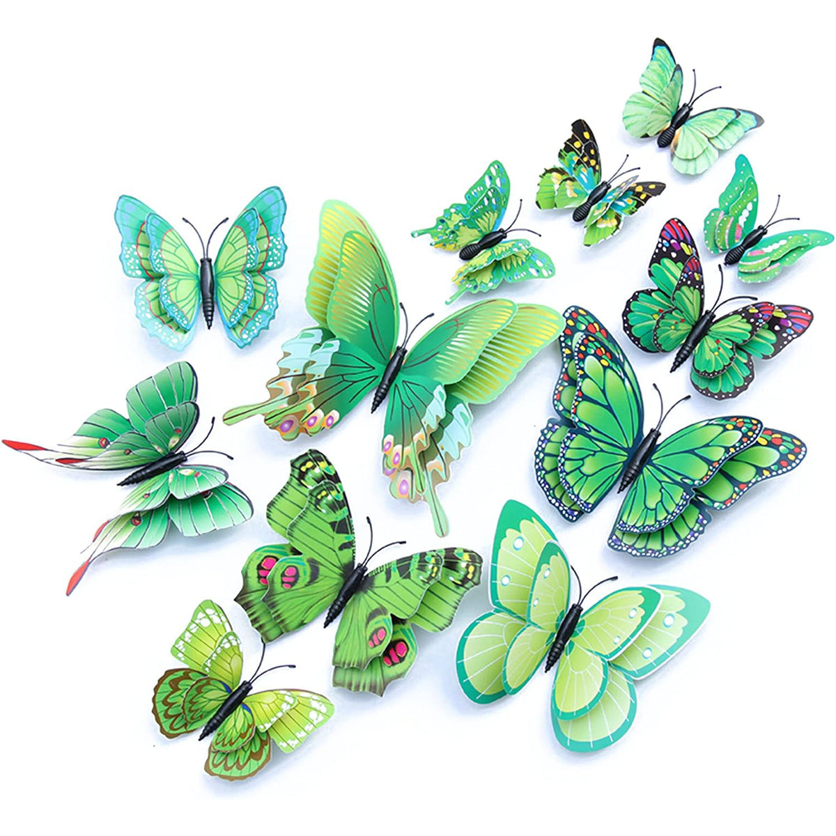 Butterfly Wall Decor 24 PCS, 3D Butterflies Stickers for Party Decorations with Magnets