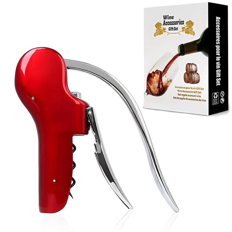 Stainless Steel Wine Opener Compact Vertical Corkscrew Wine Bottle Opener