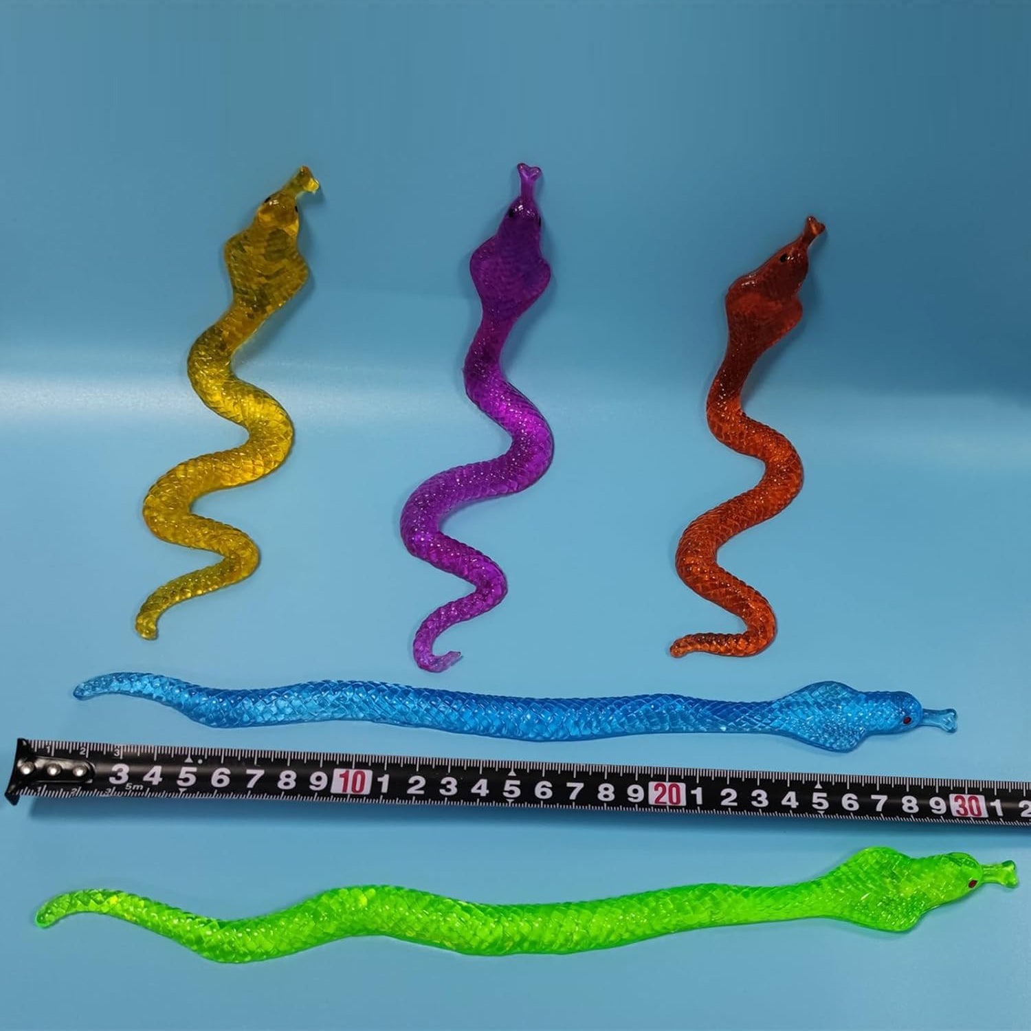 5Pack Super Stretch Sticky Snake Mochi Squishy Toys,Goodie Bag Stuffers,Classroom Prizes,Birthday,Party Favors