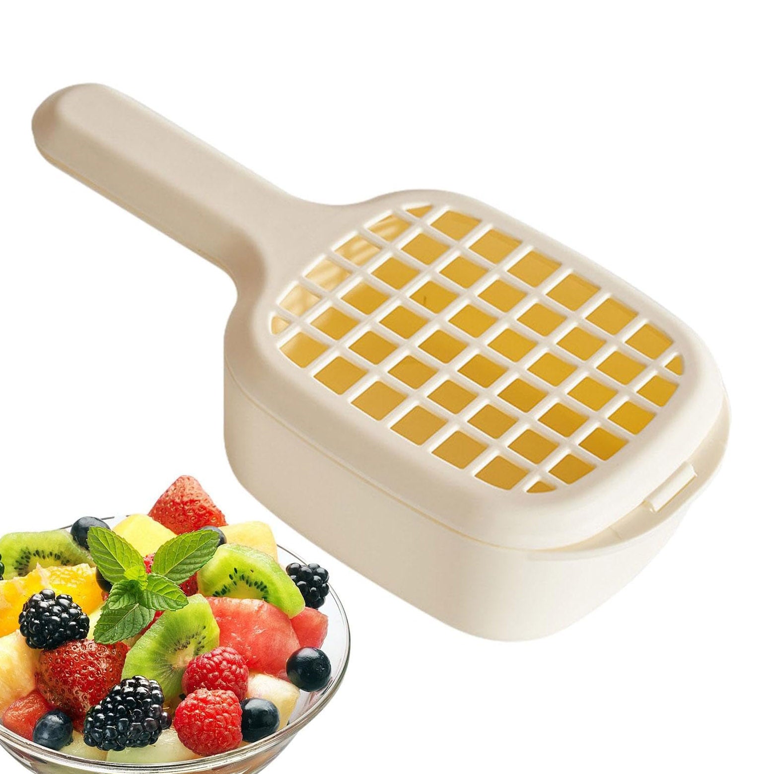 Fruit Strainer Kitchen | Basket Drainage Kitchen | Basket Fruit Colander | Handy Colander - Efficient Kitchen Drainage Basket for Washing Blueberries, Small Tomatoes, Grapes, Light Yellow